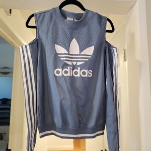 Adidas Blue Sweatshirt with White Logo